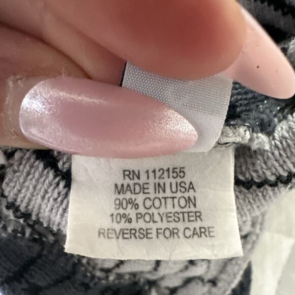 MARGARET WINTERS Sweater Small Cardigan Gray Geometric Lagenlook Artsy Fall - Picture 10 of 10